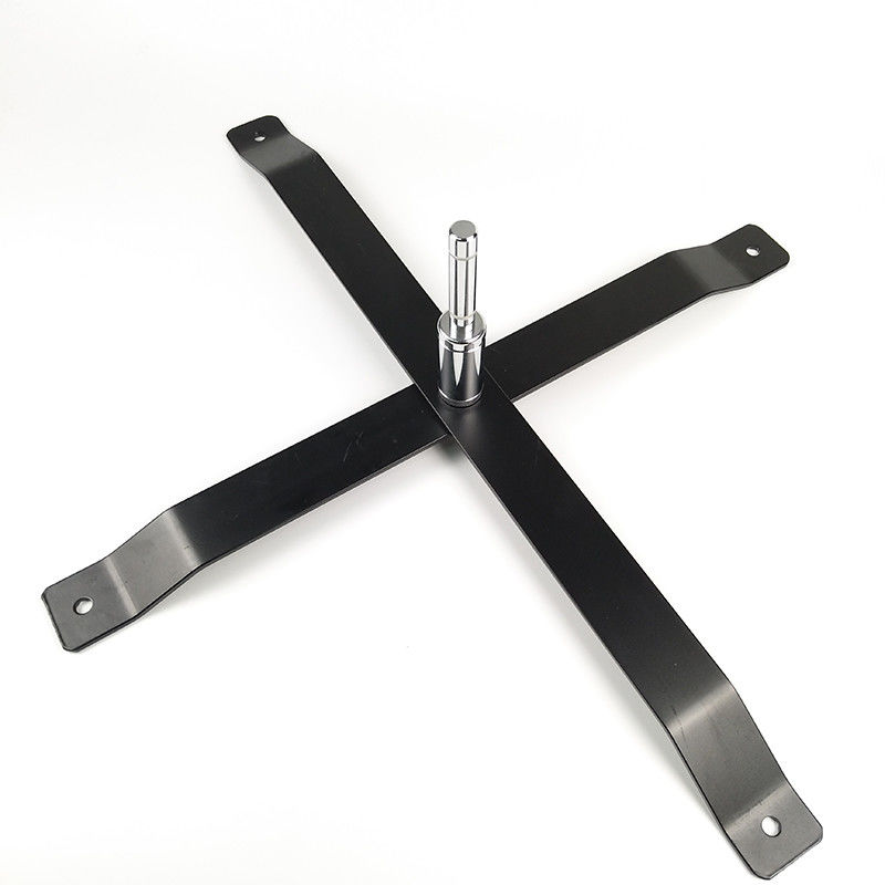 Space Saving Steel Coated Flag Cross Base With Spindle